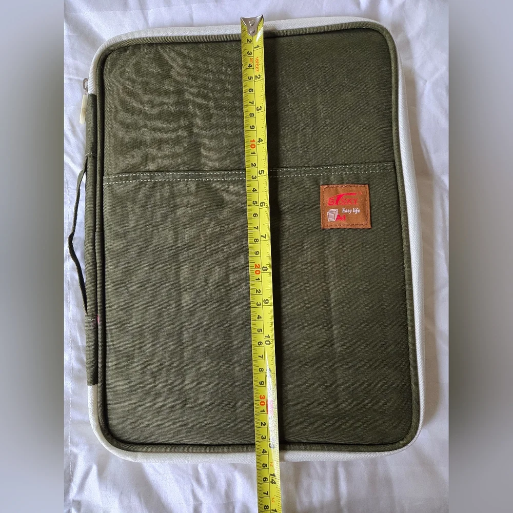 Green Laptop Sleeve with White Trim BTSKY